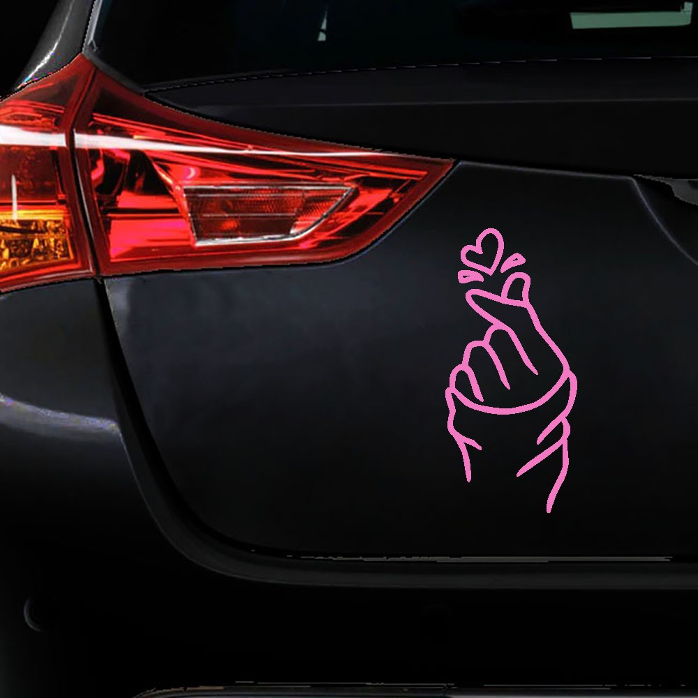 Sticker Mobil Cutting Vinyl BTS Finger Heart Love