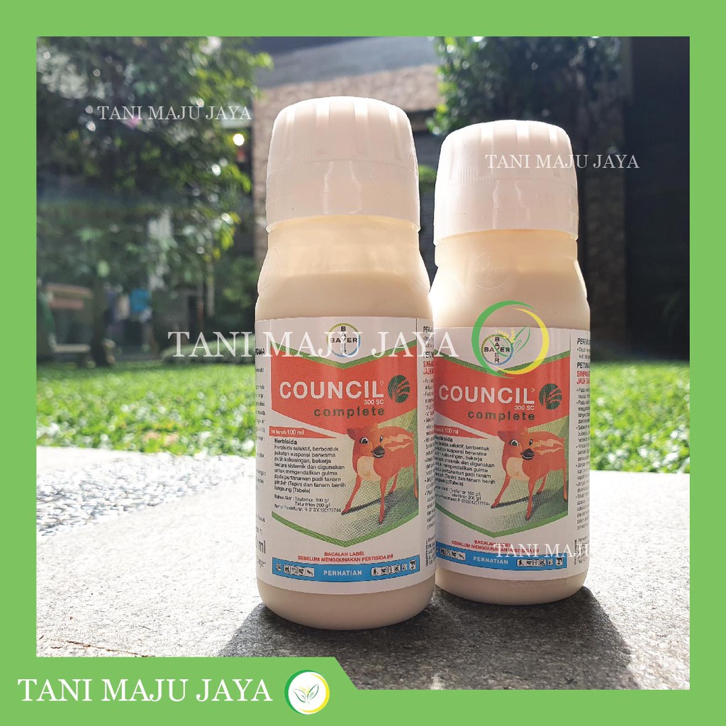 Herbisida Council Complete 300SC 100 ml ORIGINAL100% ASLI BAYER Obat Pembasmi Gulma Rumput Liar Tana