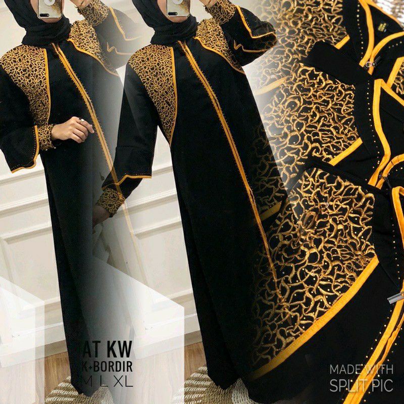 ABAYA ORIGINAL HIKMAT KW JETBLACK