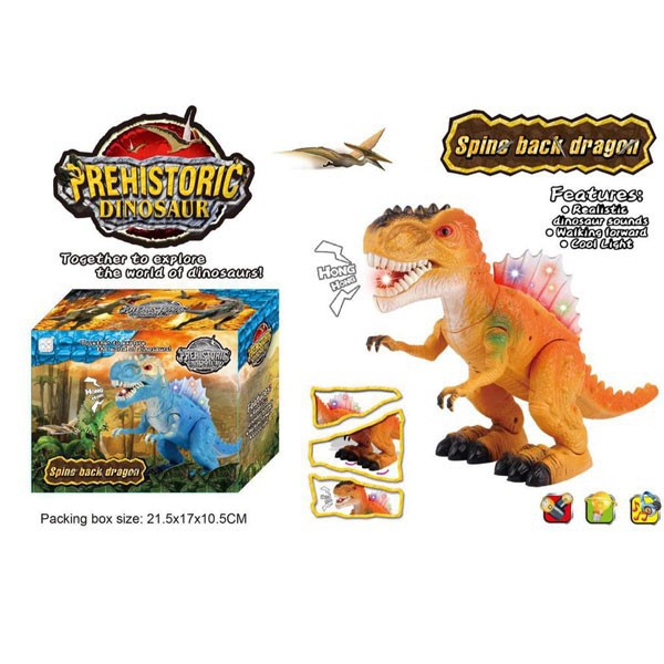 mainan anak dinosaurus berjalan tyrex stegosaurus brontosauru tyranosaurus suara lampu dan berjalan
