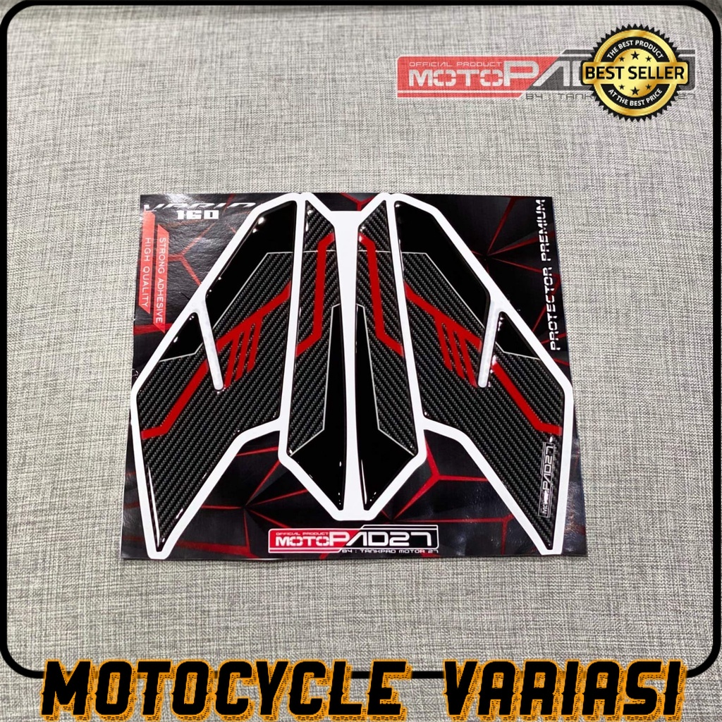 MOTOPAD27 Sticker stiker FOOTSTEP NEW HONDA VARIO 160 Resin Timbul Premium Presisi