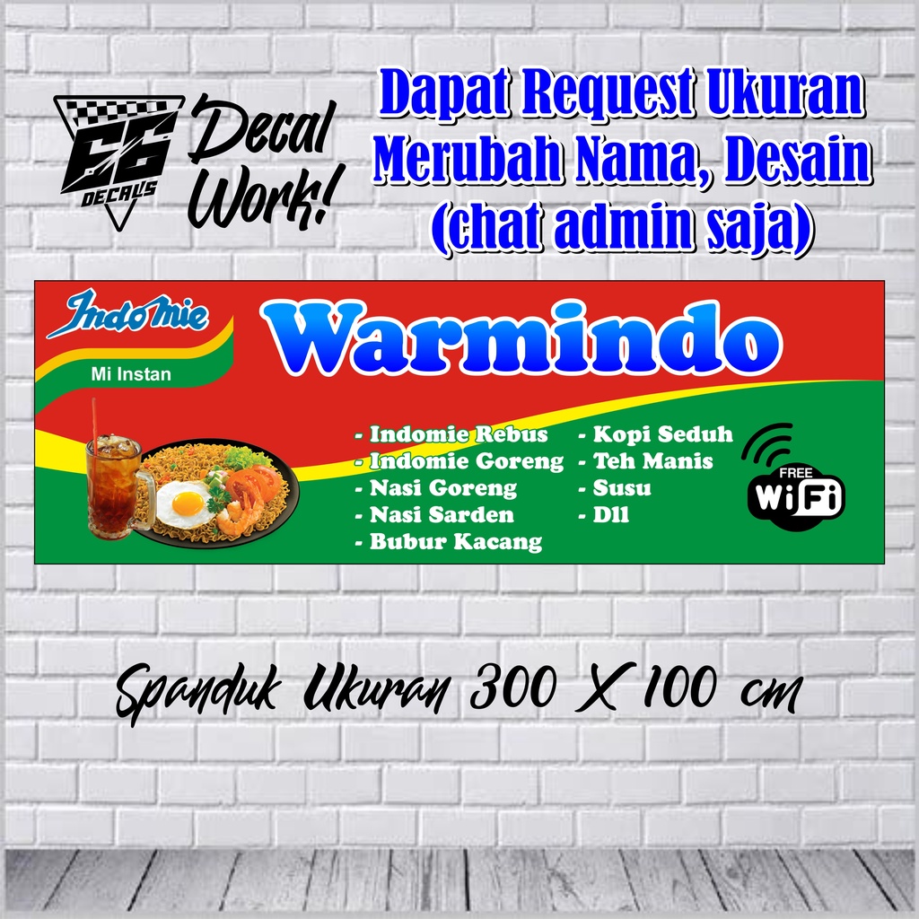Spanduk/Banner Baligho Custom Warmindo