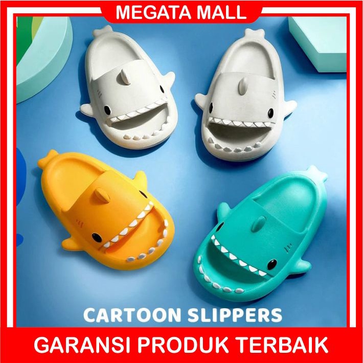 ♫ Megata ♫ A171 [1-7TAHUN] Sandal Baby Shark Anti Slip Sendal Karakter Anak Bayi Hiu Lucu Grosir