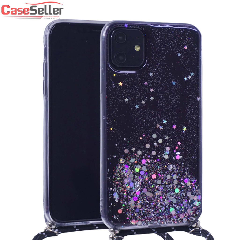 Apple Iphone 12 Mini 5.4 | 12 Pro 6.1 CaseSeller  Case Clear Glitter Plus Tali Silicone Softcase Jelly Motif