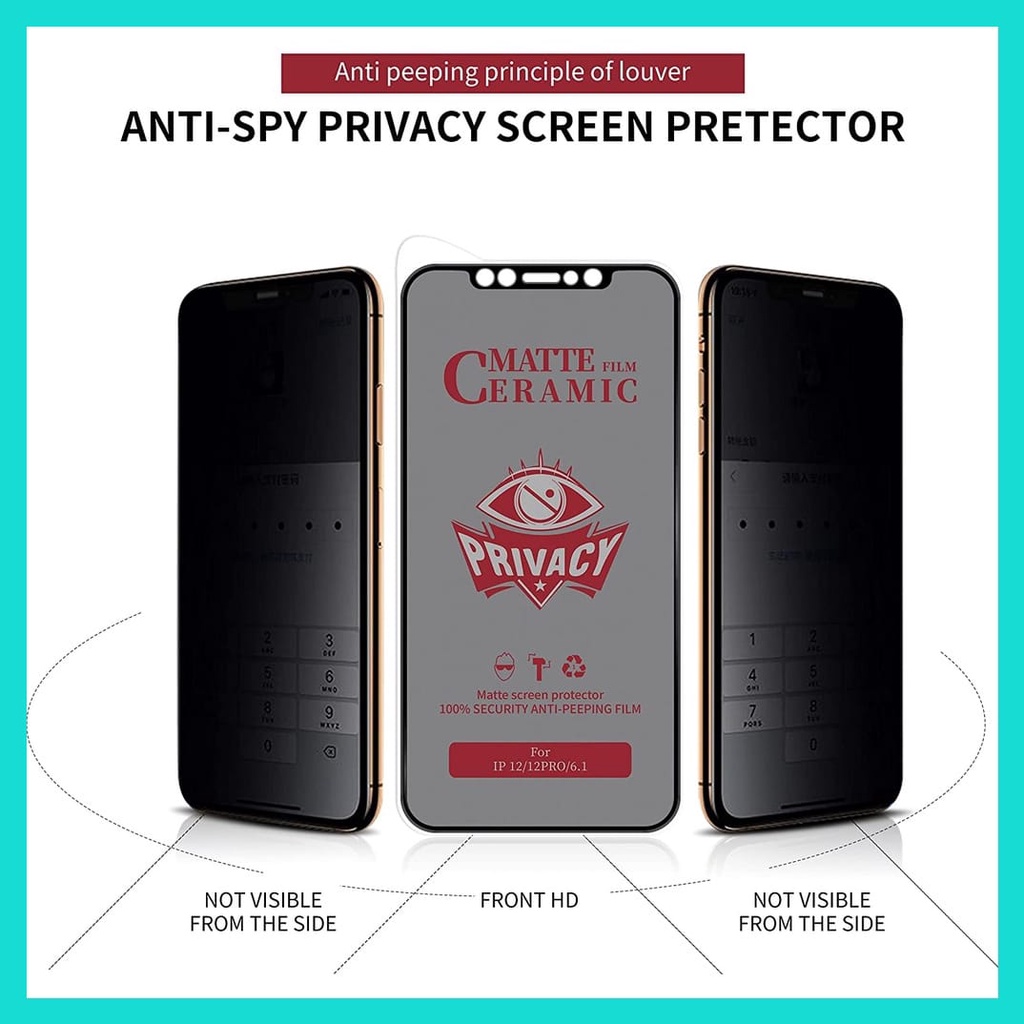 Ceramic Matte Anti Spy Xiaomi Redmi Poco F3 Poco F3 GT Poco F4 GT Poco X2 Poco X2 Pro Poco F1 Poco F