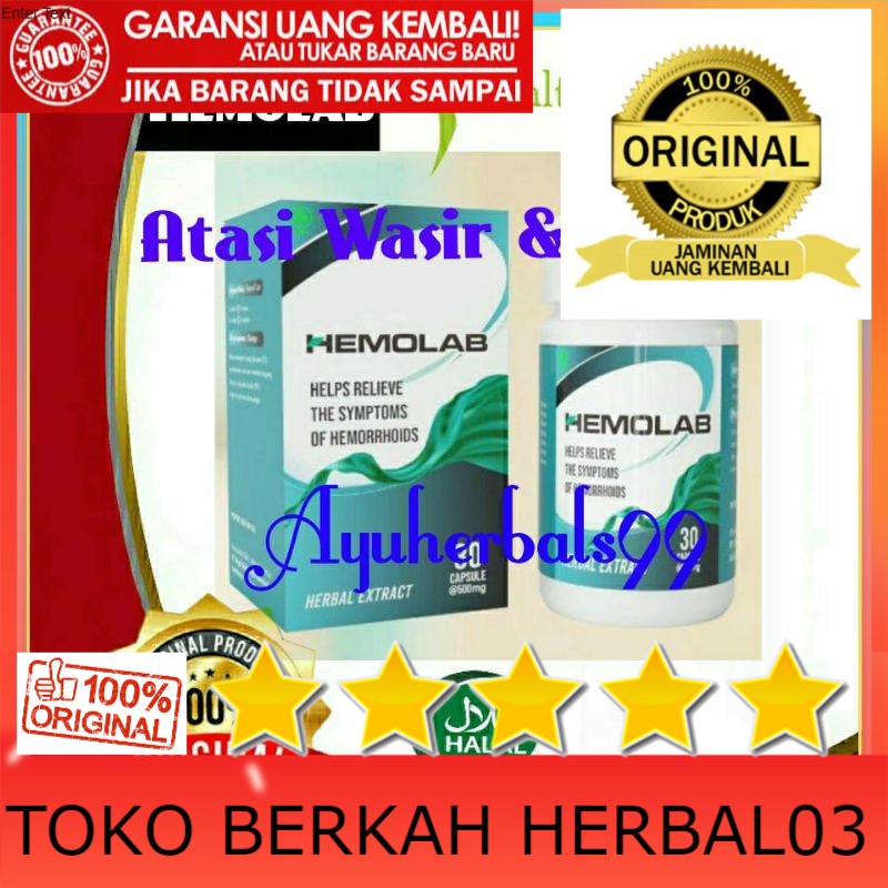100% ASLI Hemolab Obat Herbal Atasi Wasir Ambien 100% Asli Ampuh