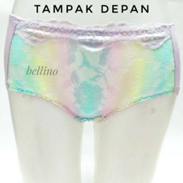 CD Wanita Renda Pelangi Super Soft / Celana Dalam Renda Cewek Super Lembut By Belbra