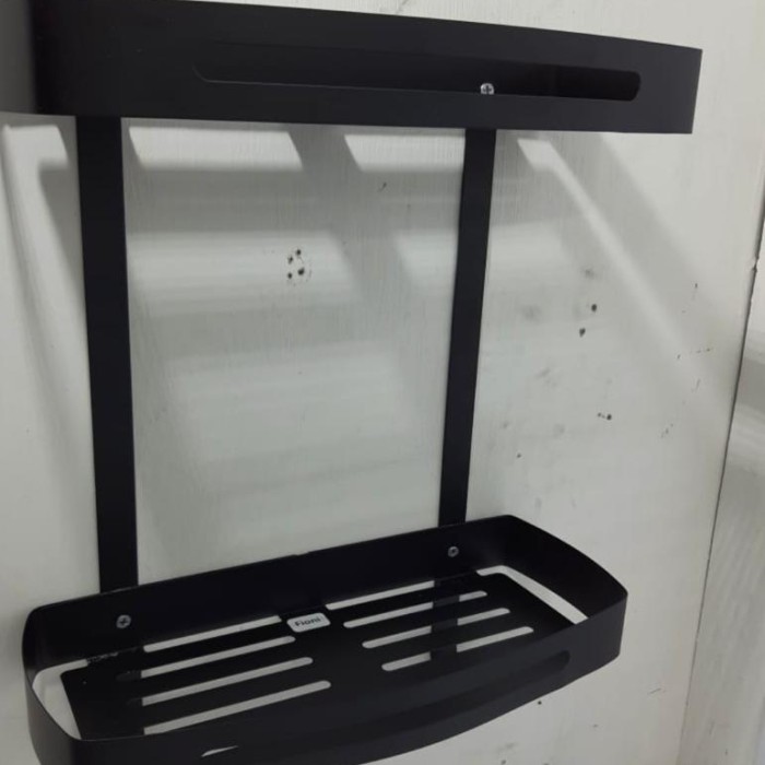 RAK SABUN STAINLESS BLACK  TEMPAT SABUN DOBEL HITAM STAINLESS