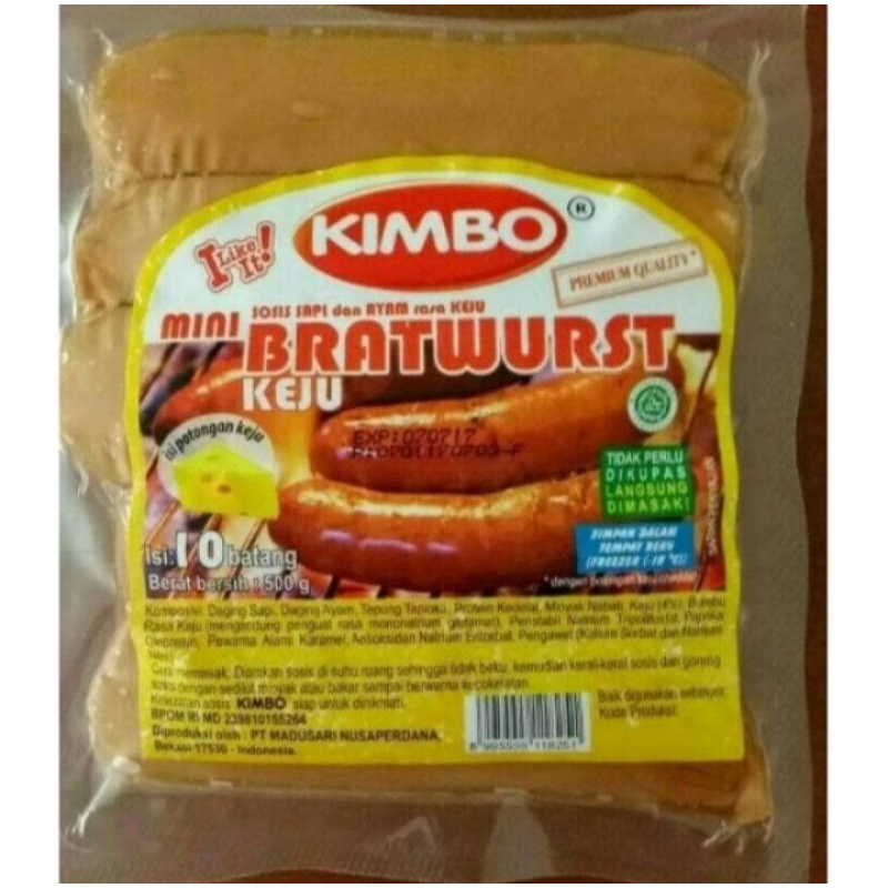 

Kimbo Bratwurst Keju Mini isi 10 Pcs