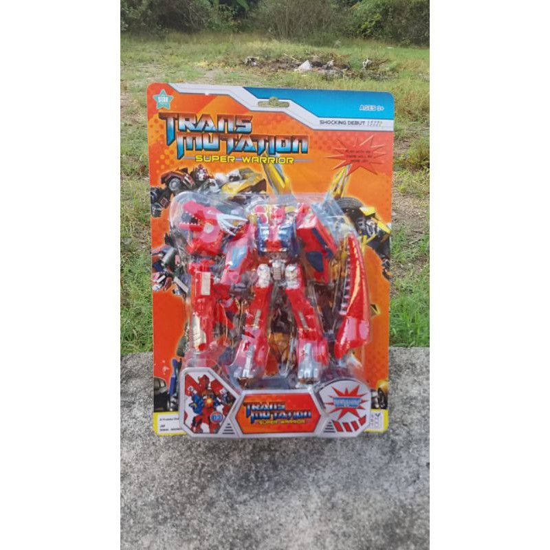 ST 2475 - Mainan Robot Trans Mutation Super Warrior Optimus Pryme Lampu dada besar ST2475