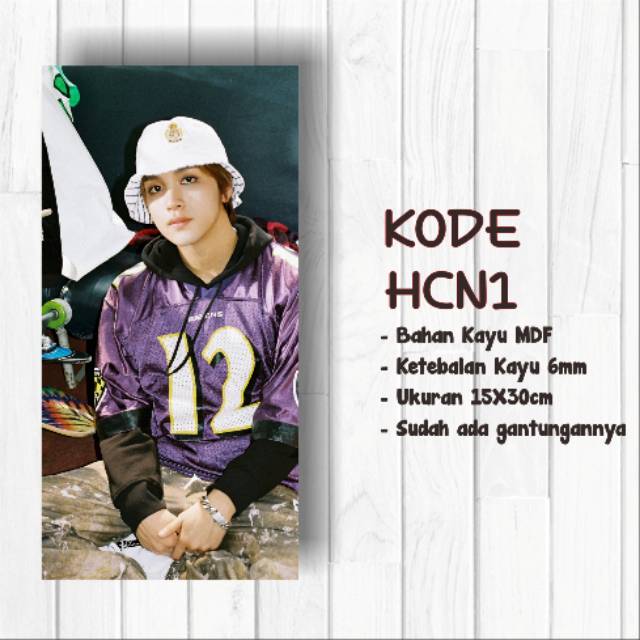 Walldecor NCT Dream Reload Haechan Ukuran 15x30cm Wall Decor Poster Kayu Hiasan Dinding KPOP Korea G