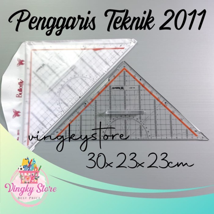 

Murah Penggaris Teknik Segitiga Butterfly Art. 2011 Bagus