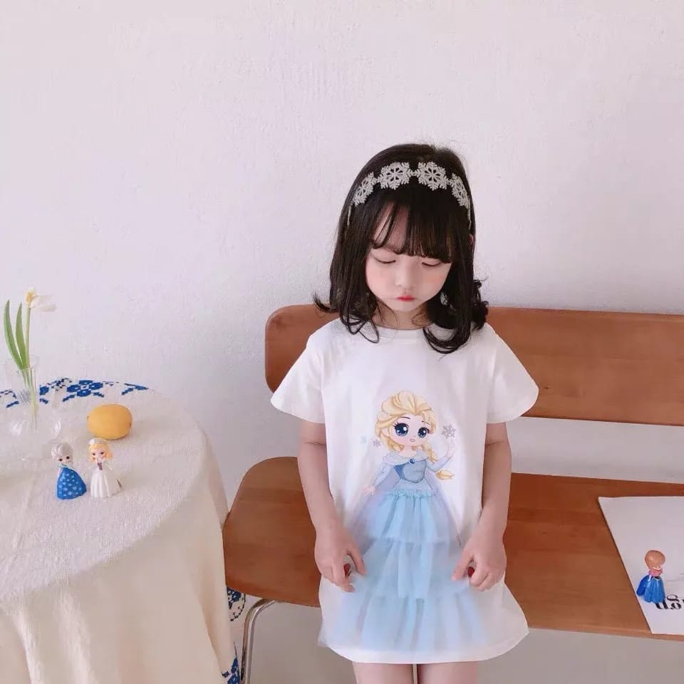 Dress Kaos Princess Anak Baju Anak Perempuan