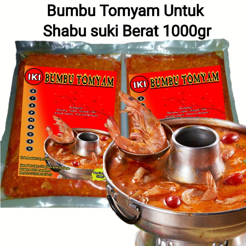 Jual Bumbu tomyam 1kg halal bumbu Tom Yum perencah tomyam 1kg