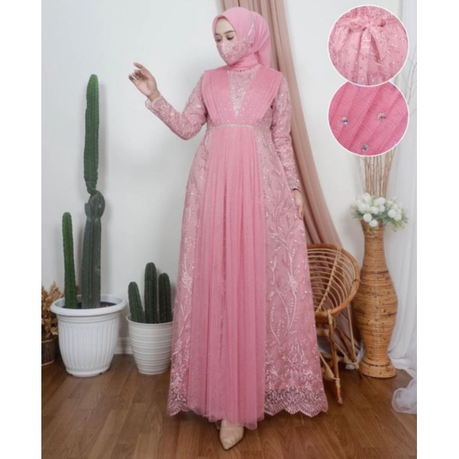 Gamis mena kebaya/gamis modern/gamis muslim/gamis pesta