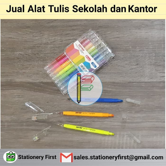 

TERBARU JOYKO COLOR GEL PEN + HIGHLIGHTER 8 WARNA 2IN1 GPC-277