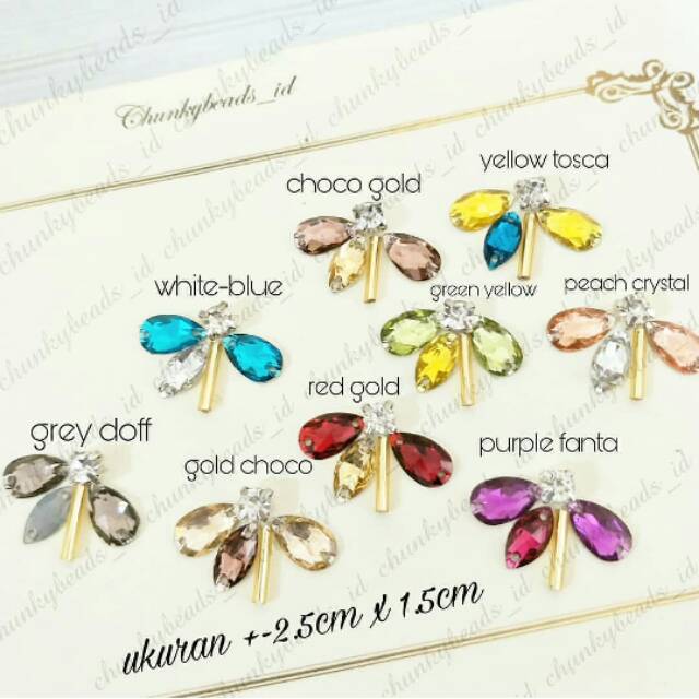 Reina payet baju / chunkybeads / aplikasi /permata baju