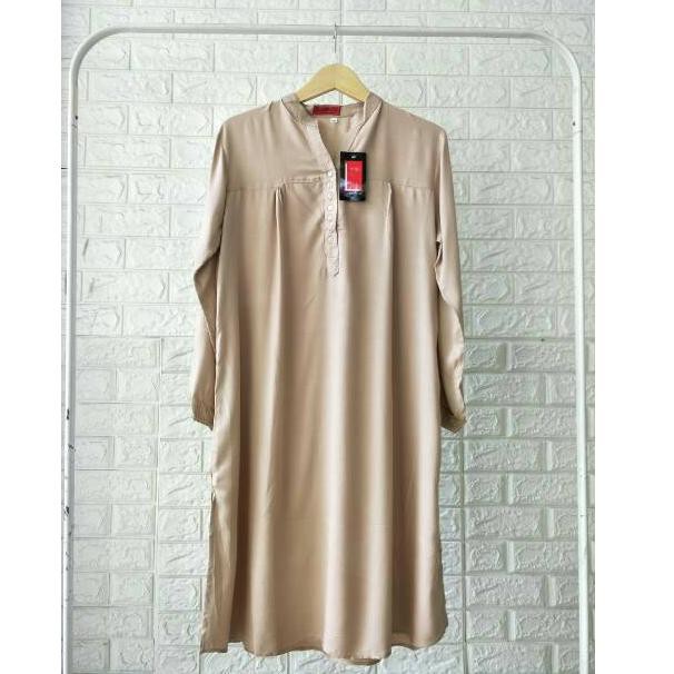 [COD] Tunik Polos Rayon cream