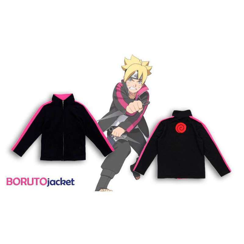 JAKET ANAK JAKET DEWASA ANIME BORUTO ZIPPER KERAH TERLARIS