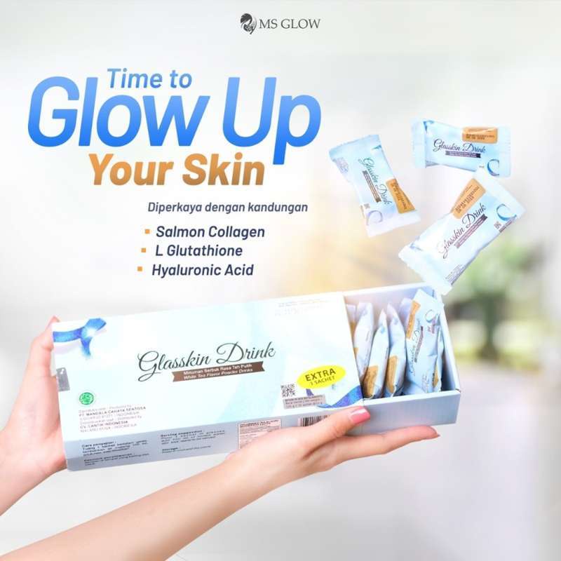 Glasskin Drink MS Glow ORIGINAL Mencerahkan Melembabkan Kulit dari Dalam - Suplemen Kecantikan