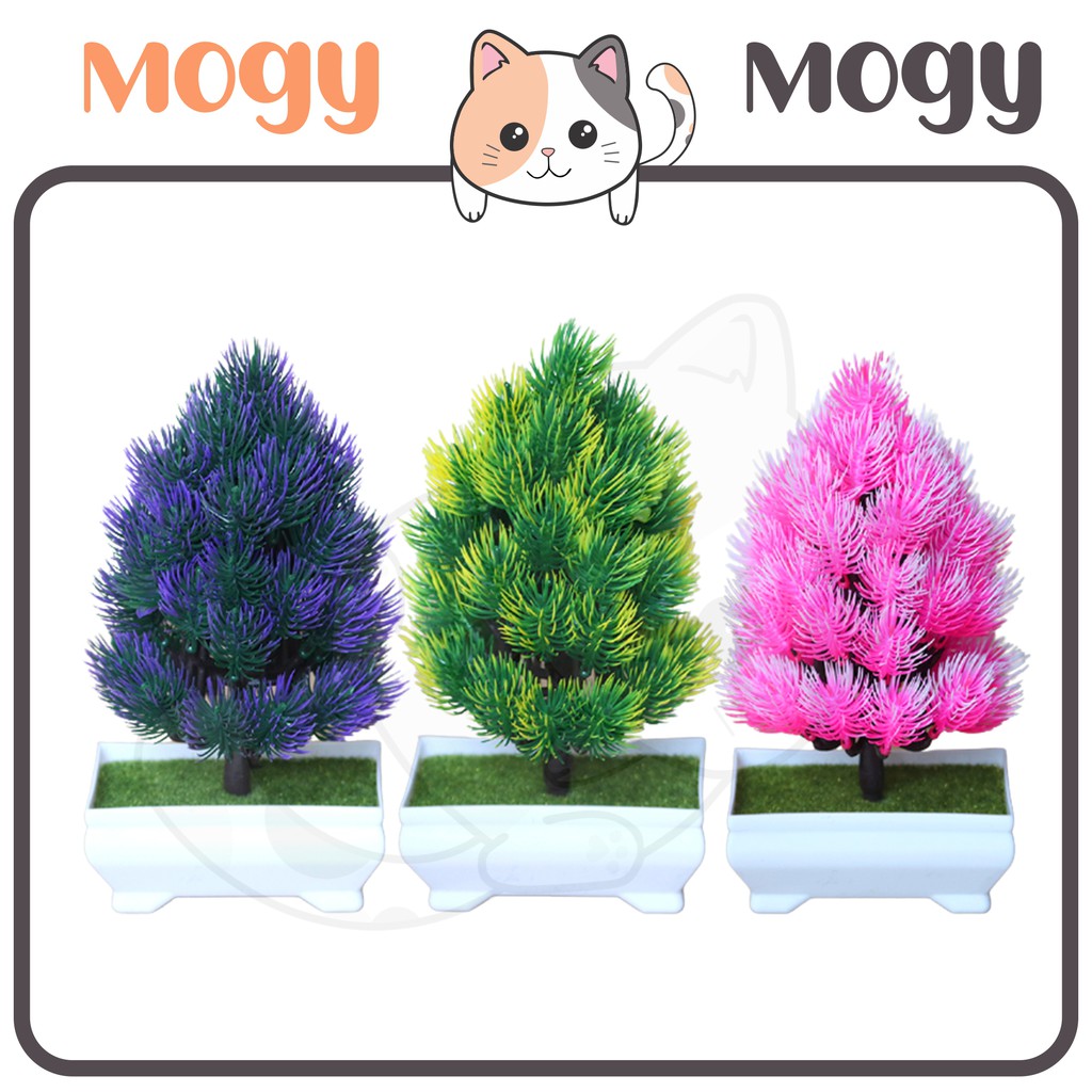 MOGYMOGY PT29 Pot Tanaman Hias Bunga Hias Plastik Ornamen Pot Bongsai Artificial Flower Decoration