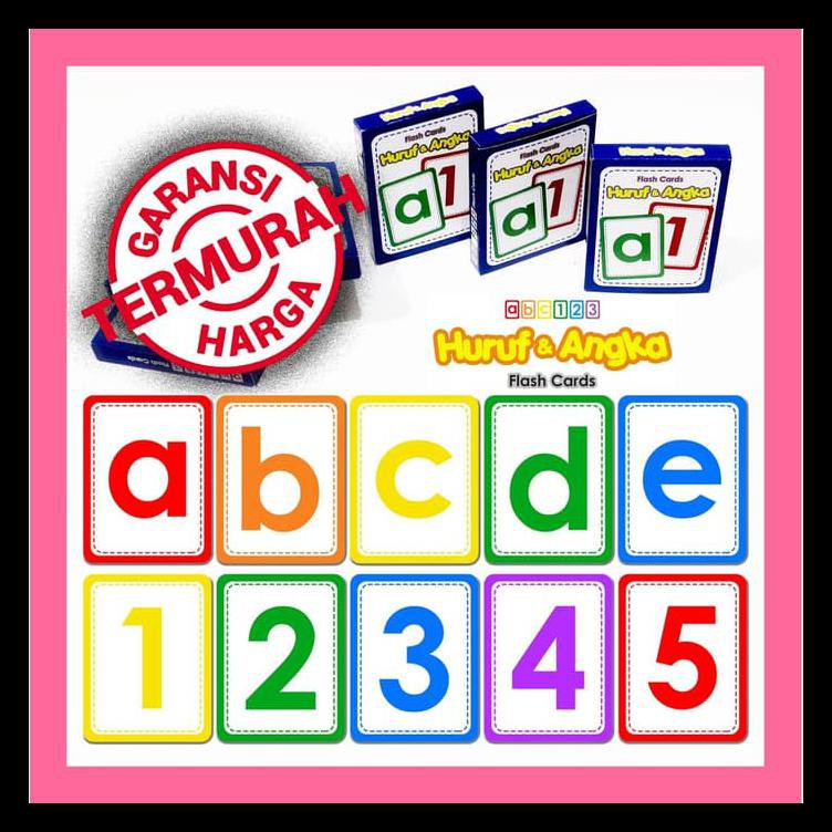 Kayeshop Flashcard Huruf & Angka (Kartu Pintar.Flash Card Alphabet) Terbaik