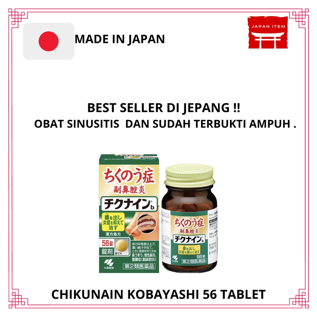 Chikunain Kobayashi Obat Sinusitis Isi 56 original Jepang