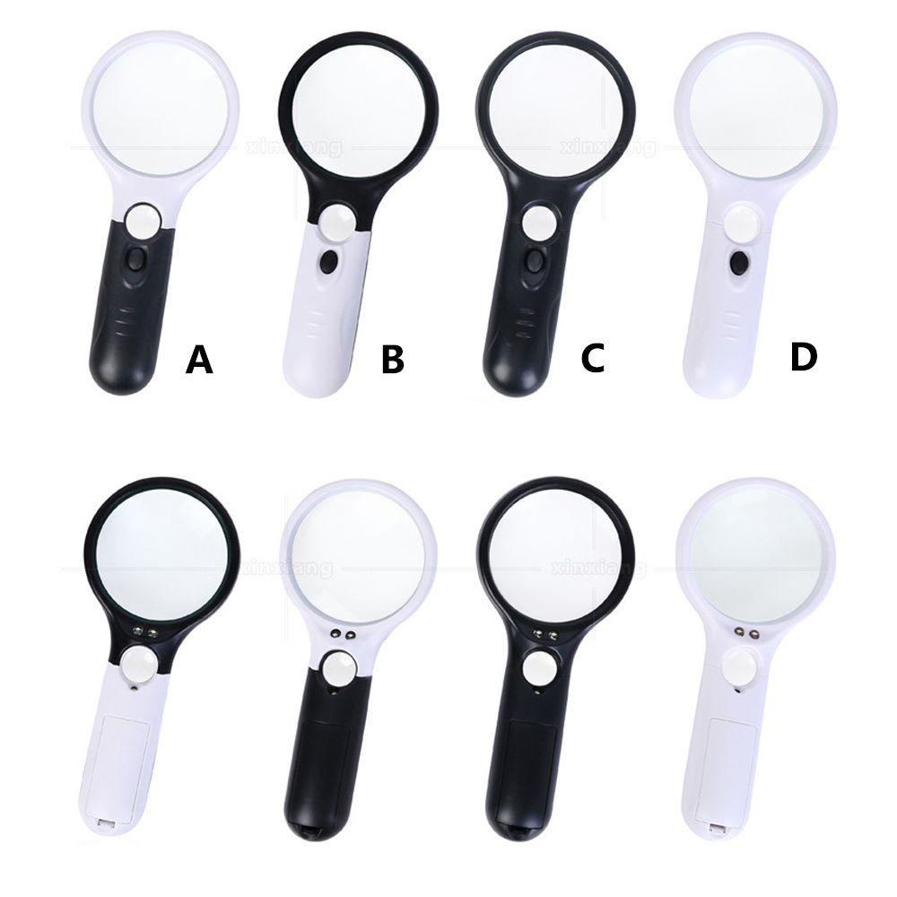 Top Reading Jewelry Magnifiers Portable Dengan 3lampu LED HD Lensa Kaca Pembesar