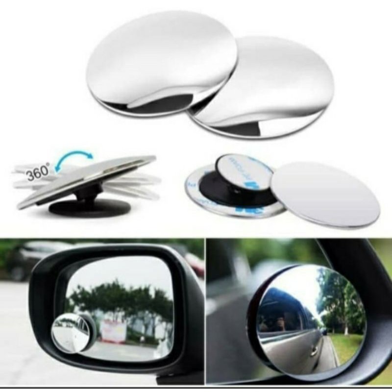 Kaca Cembung Spion Motor Mobil Blind Spot 2pcs