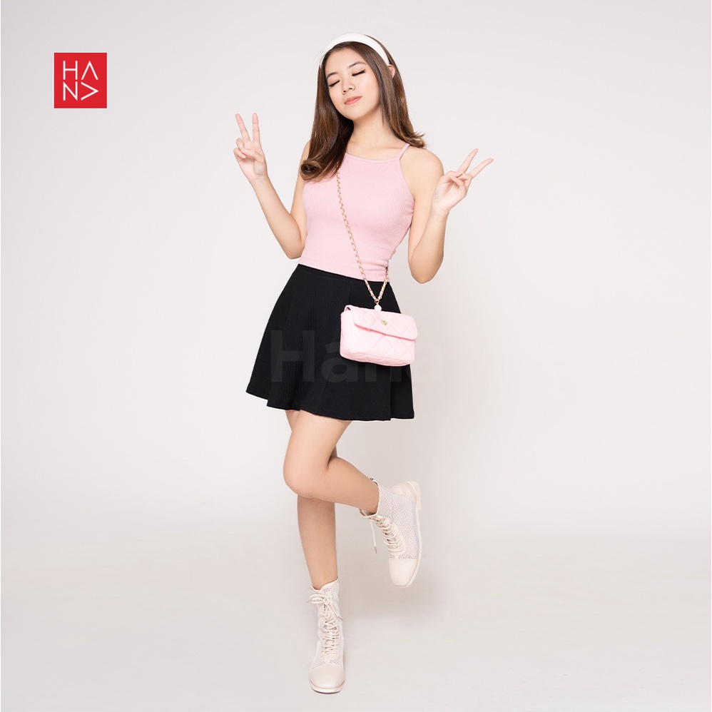 Hana Fashion - Nora Basic Crop Tank Top Rajut Atasan Wanita - TT309