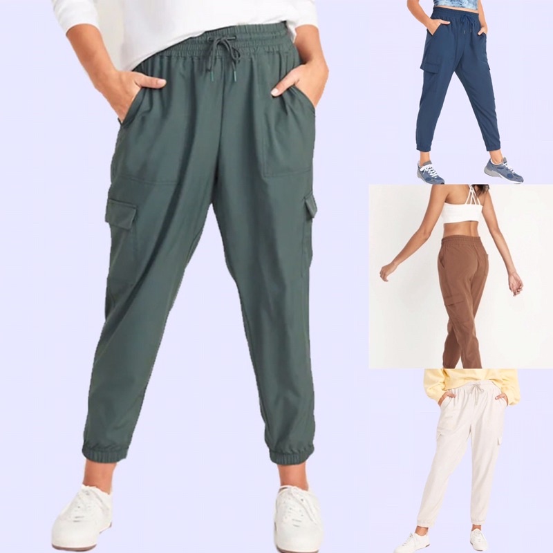 lovemecorner OLD NAVY HW CARGO JOGGER QUICK DRY CELANA JOGGER WANITA CELANA CASUAL WANITA CELANA PAN