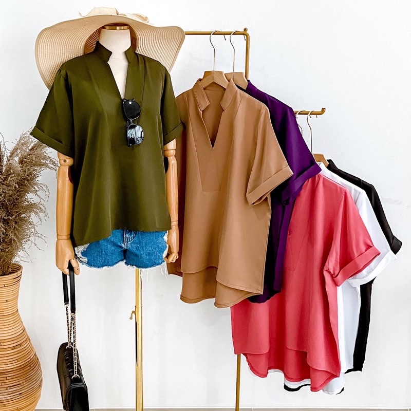 Double Lucky / Vee Top / Atasan Torino / Baju Atasan Wanita / Blouse-1