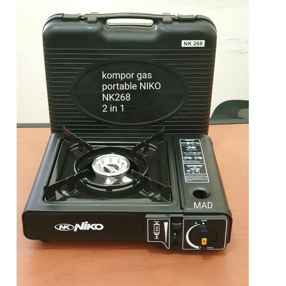 Kompor Gas Portable 2in1 bisa gas kaleng dan lpg NIKO  original