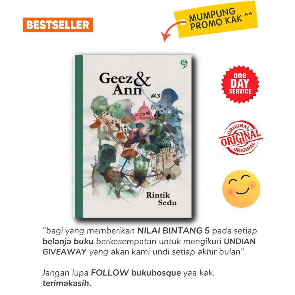 

READY STOCK !! GEEZ & ANN #3 - GAGAS MEDIA - RINTIK SEDU - BONUS BOOKMARK & STIKER