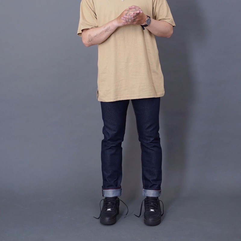 SVGE DENIM “ Giltya “ Blue Deep Indigo With Accent Selvedge Rainbow