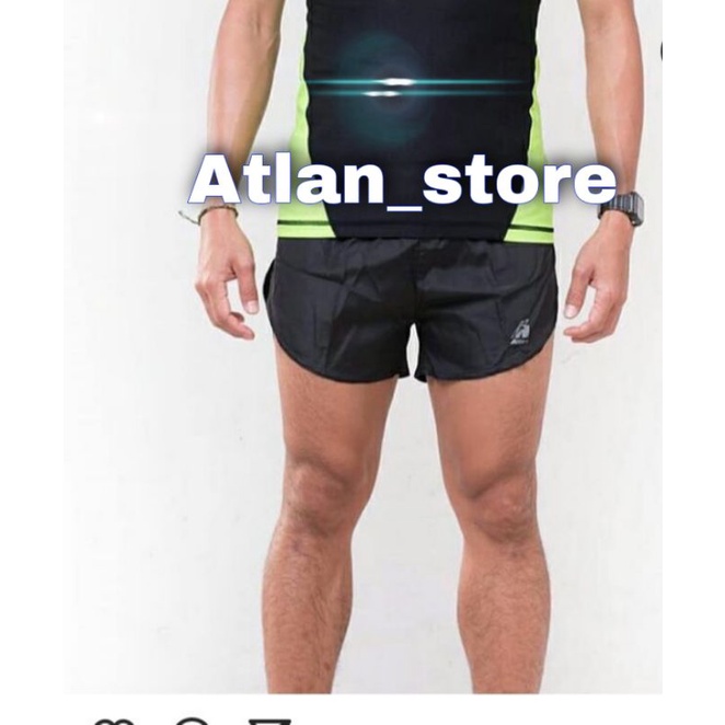 SHORT PANTS PRIA / CELANA MARATHON ORIGINAL RUNNING ATLAN 001/CELANA PENDEK