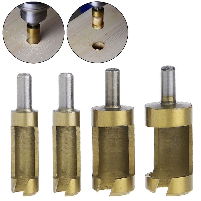 Gro 4Pcs 1 / 4 &quot;Rod for Titanium Barrel Plug Drill Cutter Cork Spike Hole Too