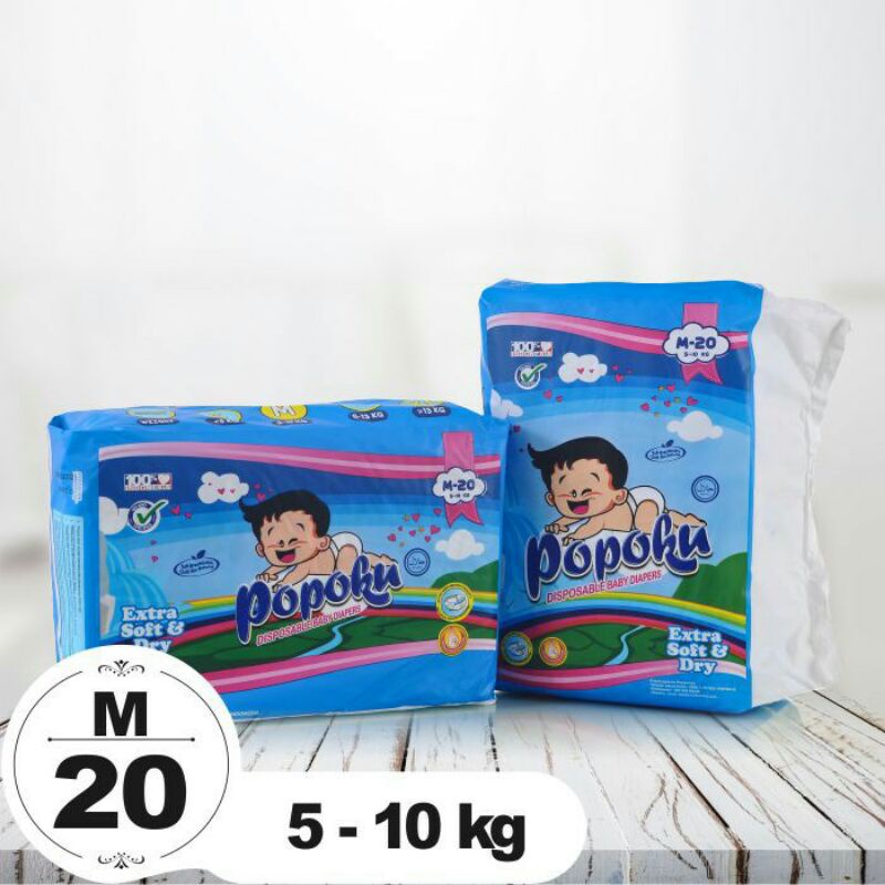 POPOKU Baby Diapers S20 M20 L20 XL20/centraltrenggalek