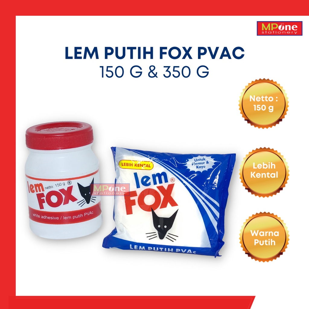 

(1 PCS) Lem Fox / Refill Lem Fox 350gr / Lem Fox Botol 150gr / Lem Fox Kuat