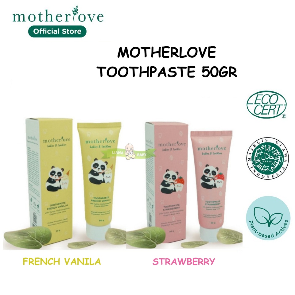 PERA593 MOTHERLOVE TOOTHPASTE PASTA GIGI BAYI 50GR