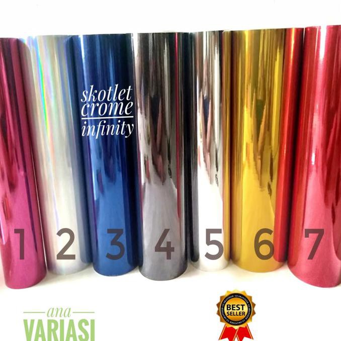 [[BISA COD]] stiker skotlet motor mobil chrome skotlet chrome merk infinity - Hitam BERGARANSI Kode