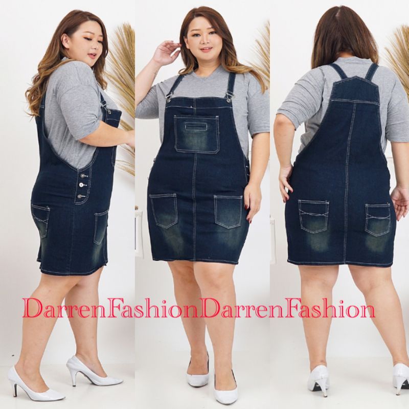 Vian Rok Overall Jeans Pendek . Rok Overall Jeans Stretch Murah