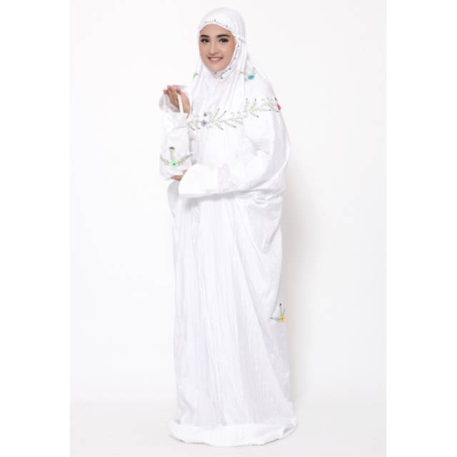 Mukena dewasa parasit terusan - mukenah terusan parasut