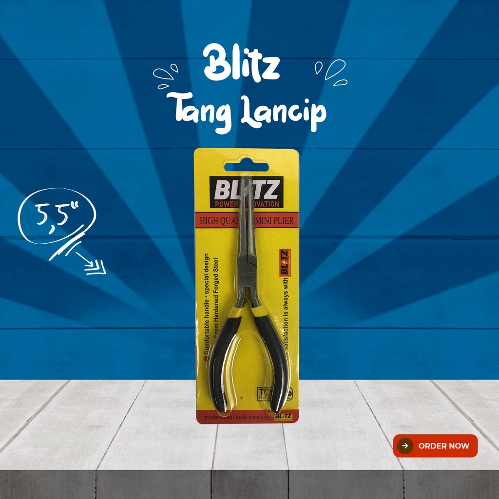 BLITZ Tang Mini Lancip 5.5 Inch Extra Long Nose Pliers Tang Cucut