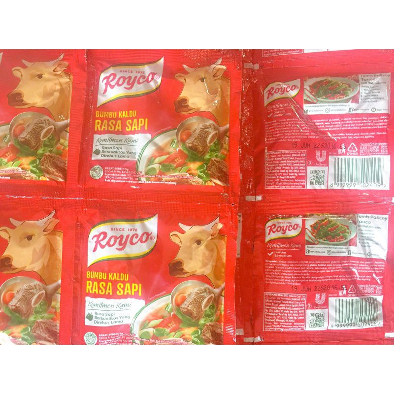 ROYCO Bumbu Kaldu Rasa Sapi | Per Renceng Gantung 9 gr x 12 sachet