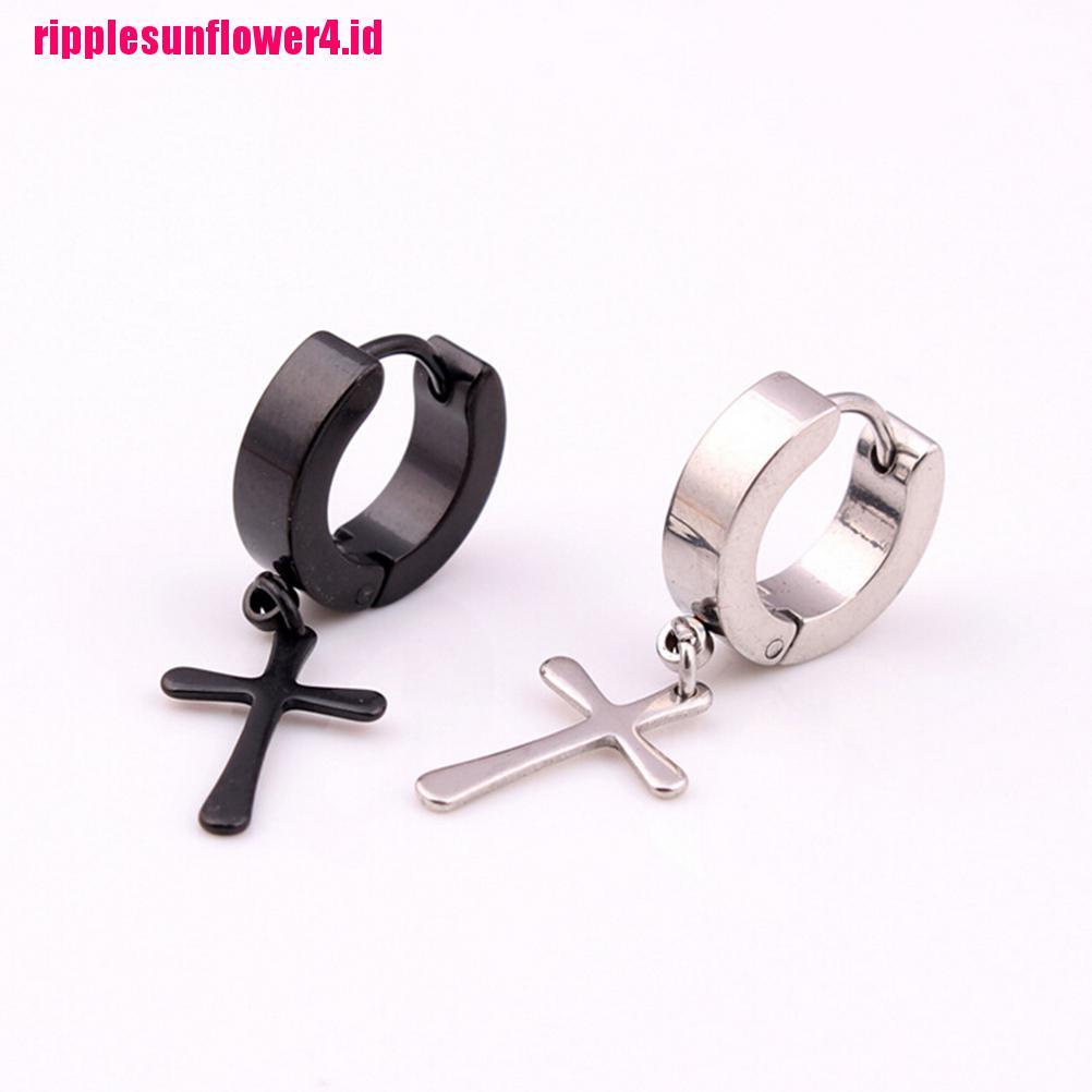 1pc Anting Klip Telinga Bahan Titanium Steel Ukuran 4x9cm Untuk Wanita