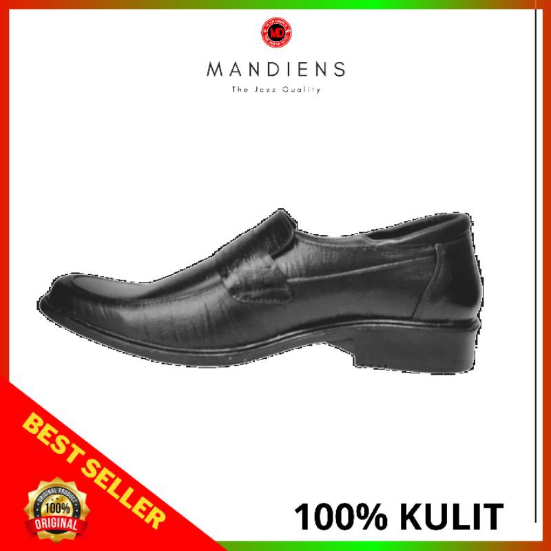 Mandiens - Sepatu Pantofel Kulit Asli Medali BJ161 Export Quality