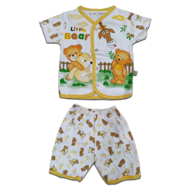 SETELAN BAJU ANAK PEREMPUAN 1-2 TAHUN LITTLE BEAR LENGAN PENDEK CELANA PENDEK