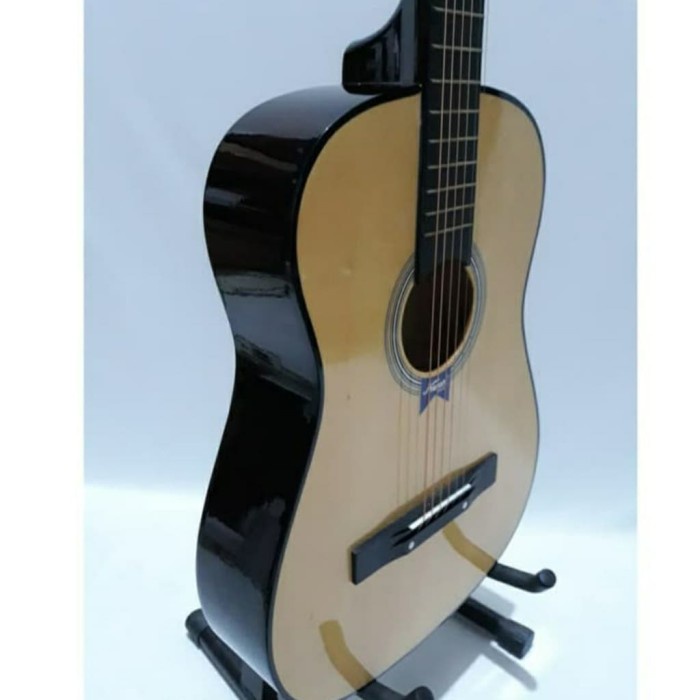 PROMO Gitar kapok warna hitam dan natural ORIGINAL - Natural