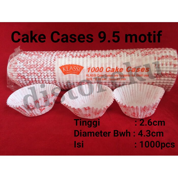 1000pcs cake cases paper cup kertas cetakan kertas kue kering 9.5 warna klassi